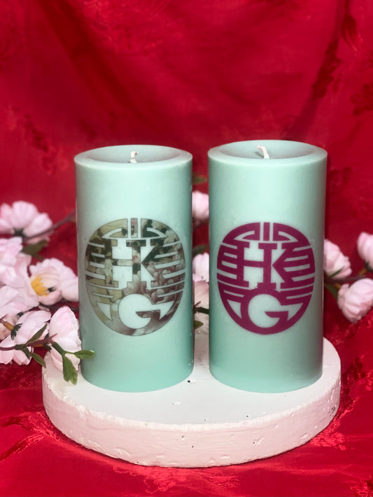 EXHIBITION LOGO PILLAR CANDLES