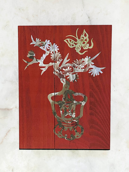 PRINTED WOOD CUT COLLAGE