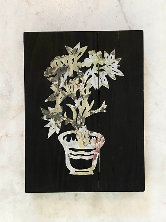 PRINTED WOOD CUT COLLAGE