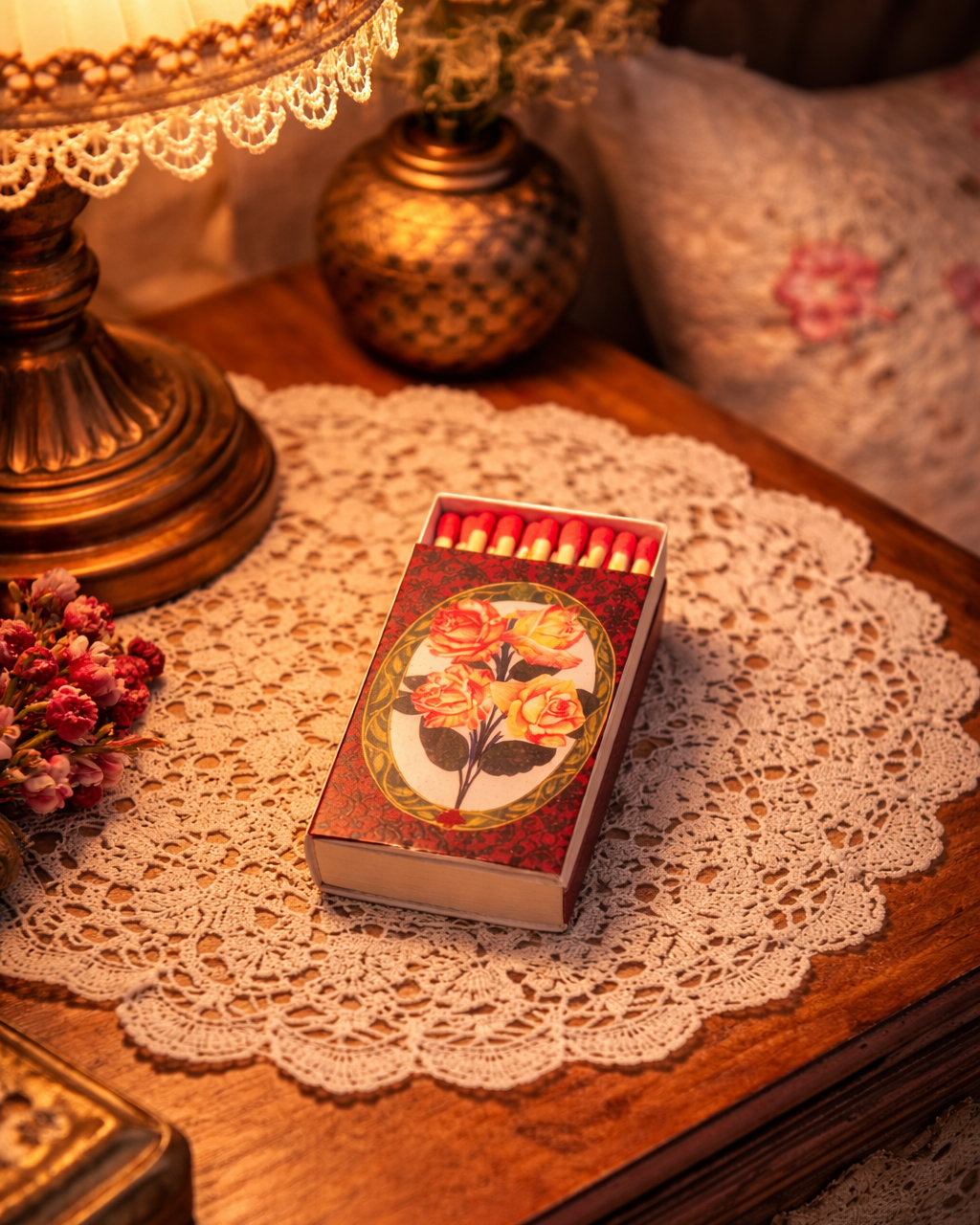 ROSE GARDEN/LOVE DRAW MATCHBOX - CASE OF THREE