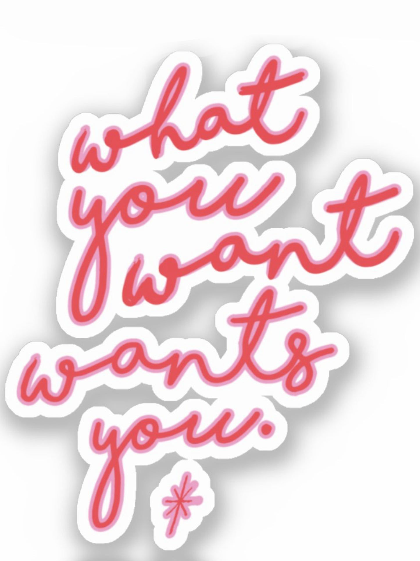 WHAT YOU WANT WANTS YOU STICKER