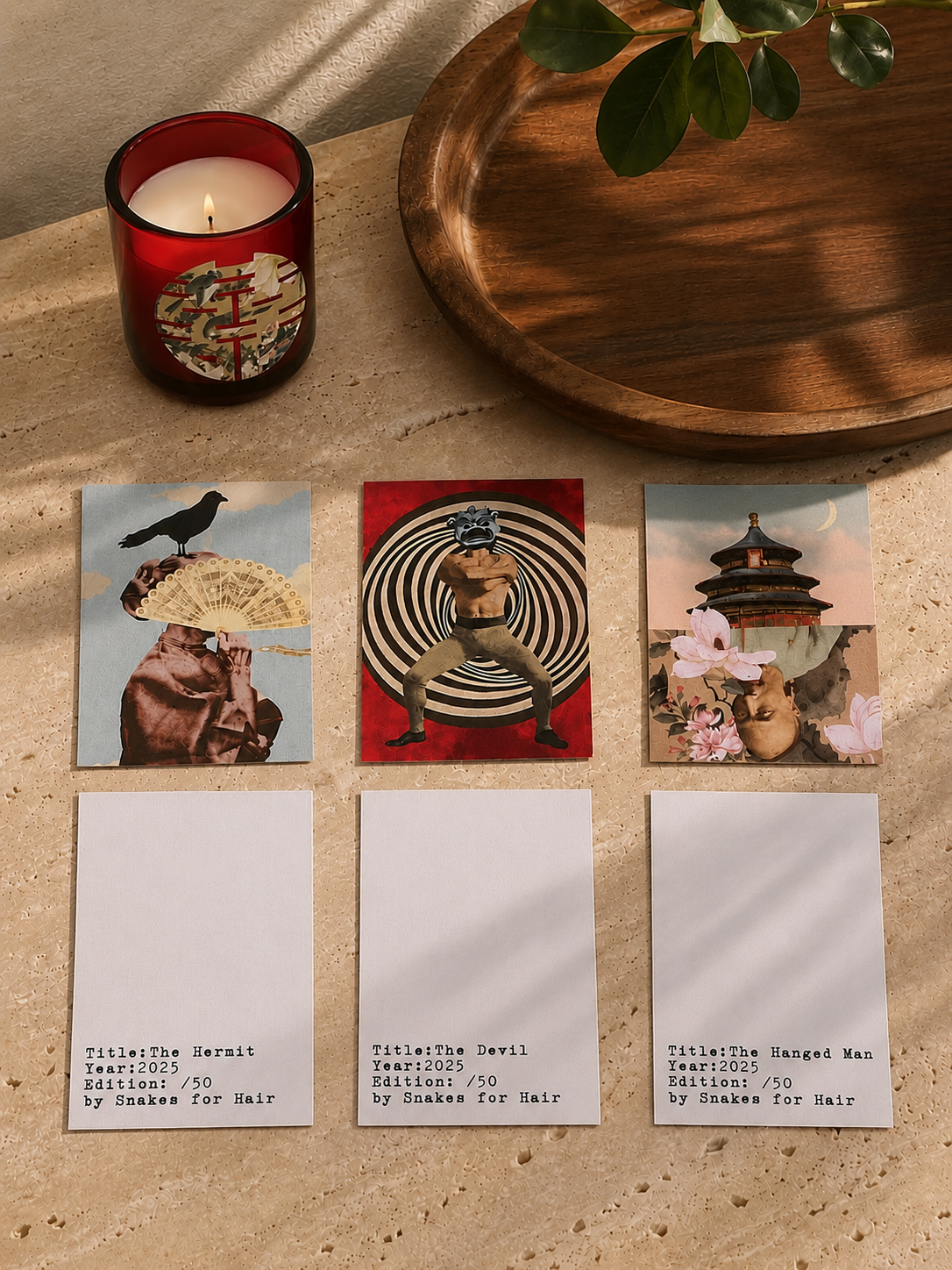 HONG KONG GARDEN SET OF 3 ARTIST TRADING CARDS
