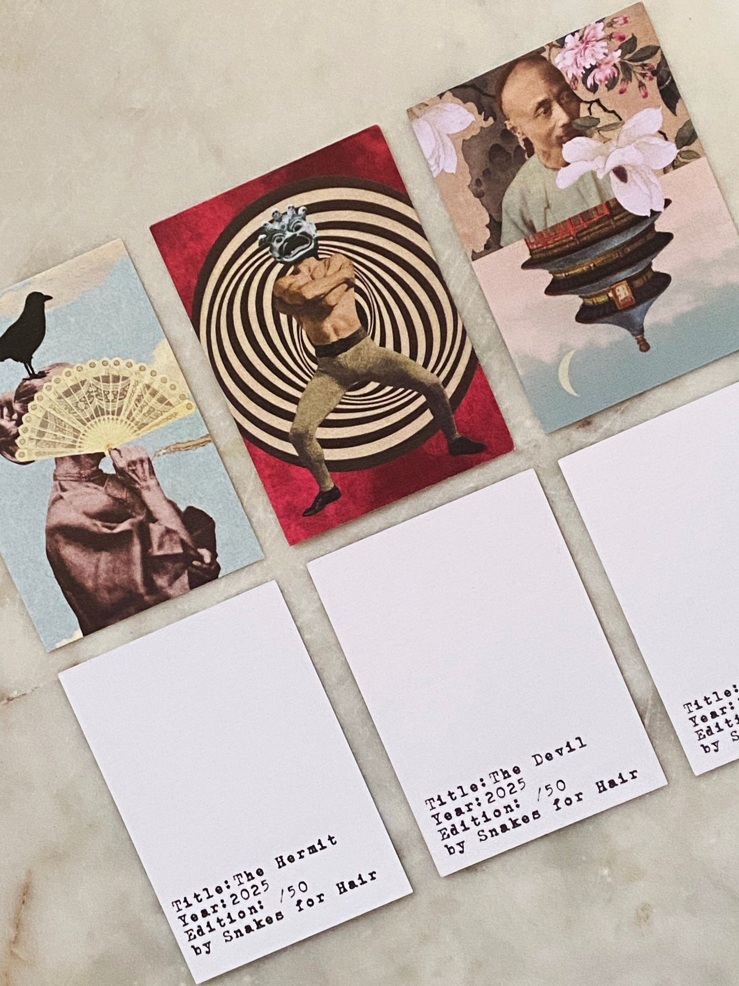 HONG KONG GARDEN SET OF 3 ARTIST TRADING CARDS