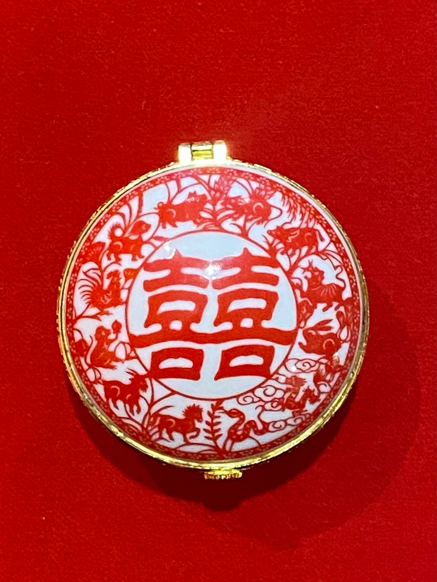 CHINESE ZODIAC TRINKET/POWDER BOX