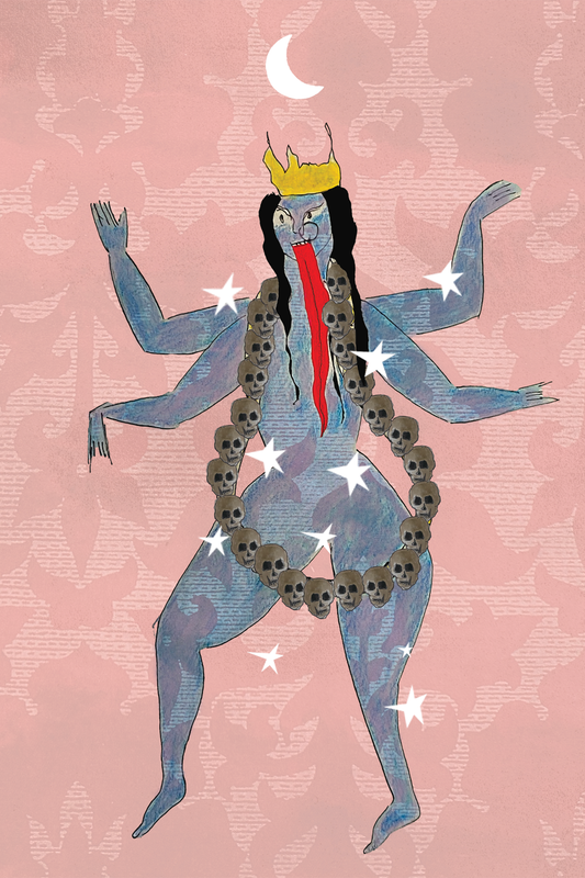 "STARRY KALI"  WOOD PRINT